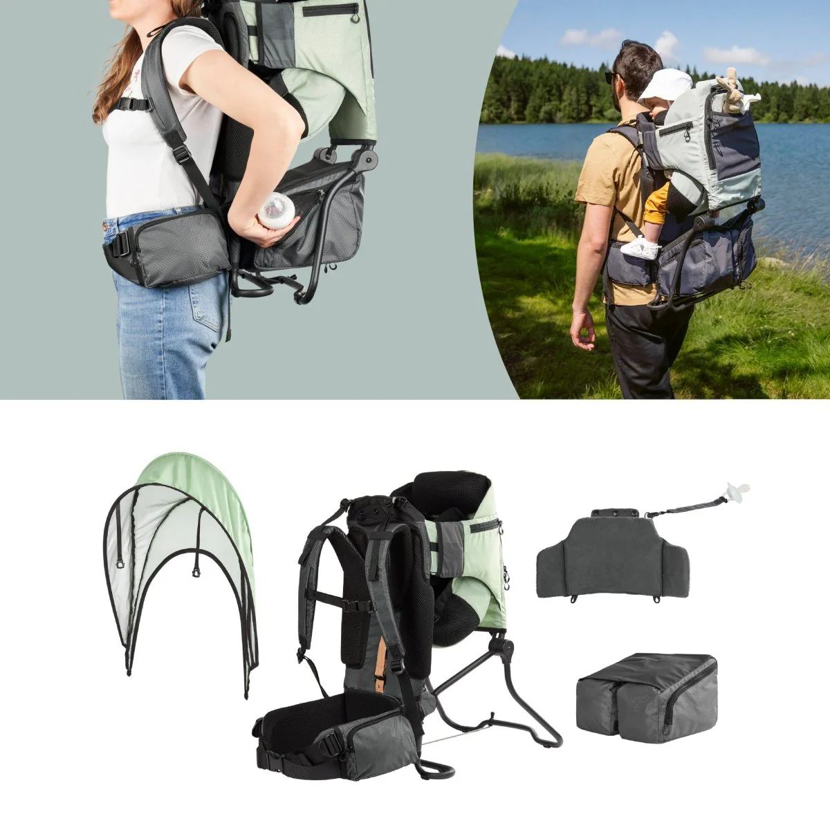 Babymoov Draagdoek Moov & Hike Green - Image 5