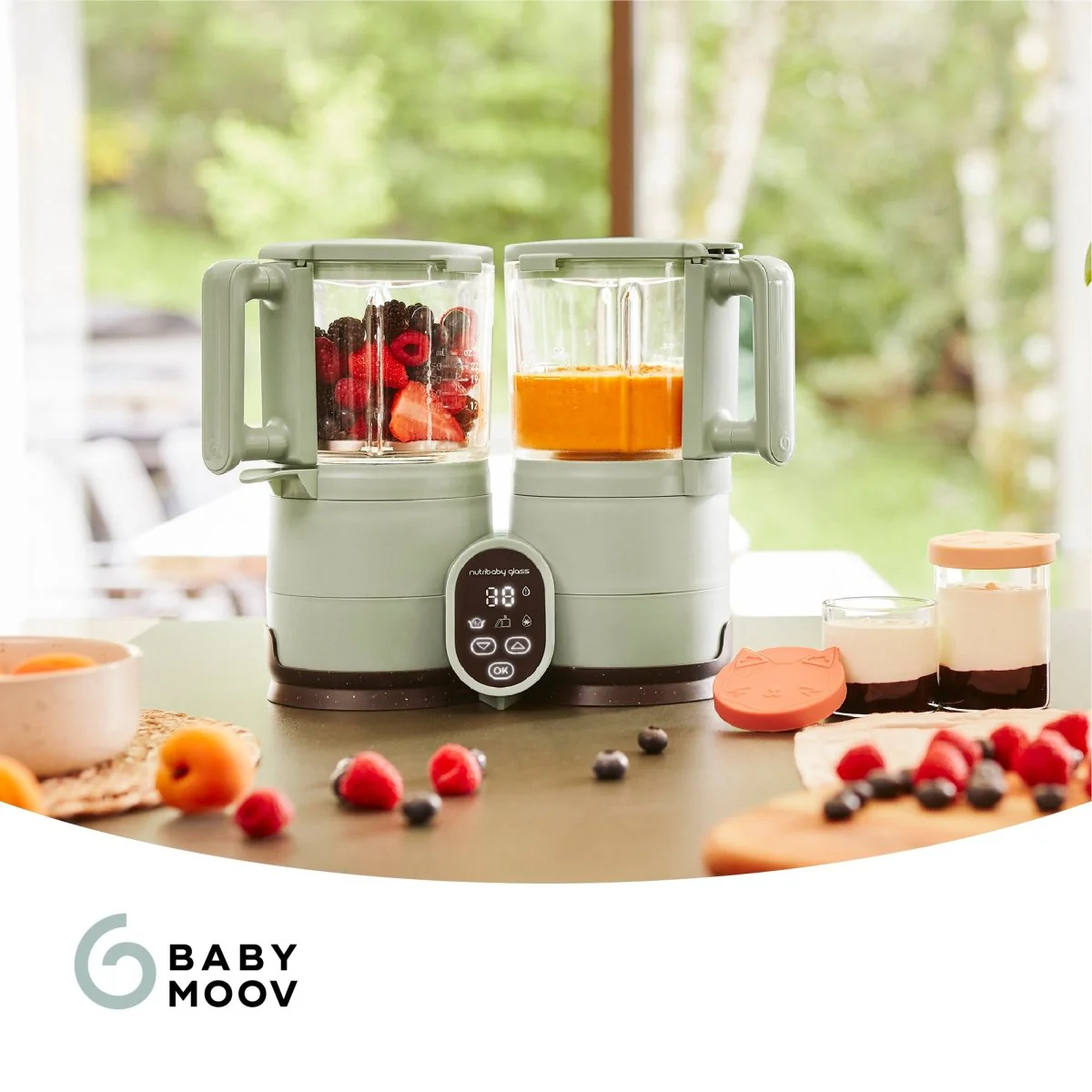 Babymoov Keukenmachine Nutribaby Glass Celadon Green - Image 11