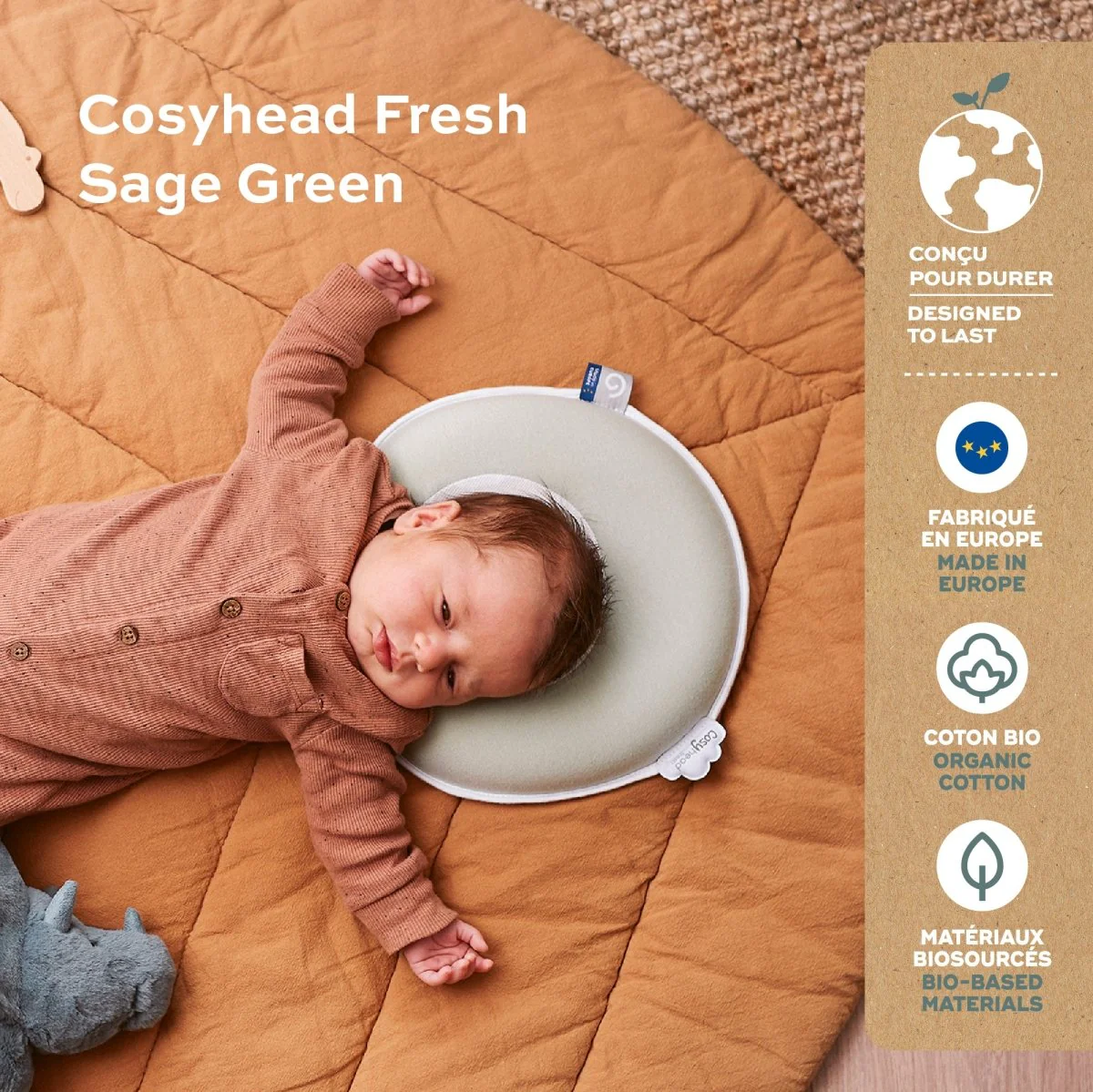 Babymoov Slaaptrainer Cosyhead Fresh Green Sage - Image 3