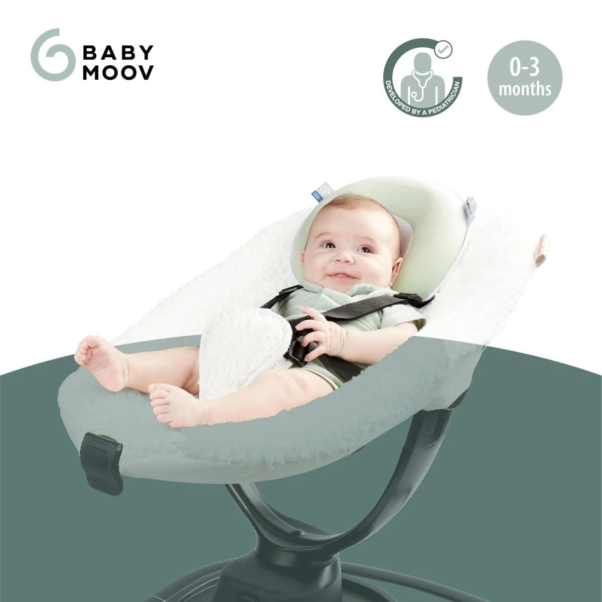 Babymoov Slaaptrainer Cosyhead Fresh Green Sage - Image 7