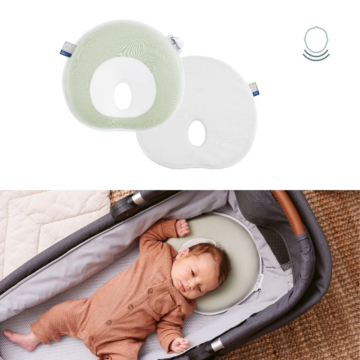 Babymoov Slaaptrainer Cosyhead Fresh Green Sage - Image 8