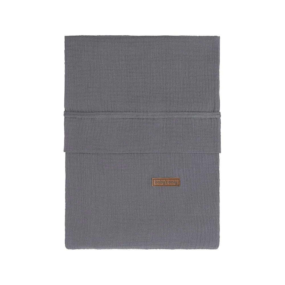 Baby's Only Dekbedovertrek Breeze Antraciet 100x135cm