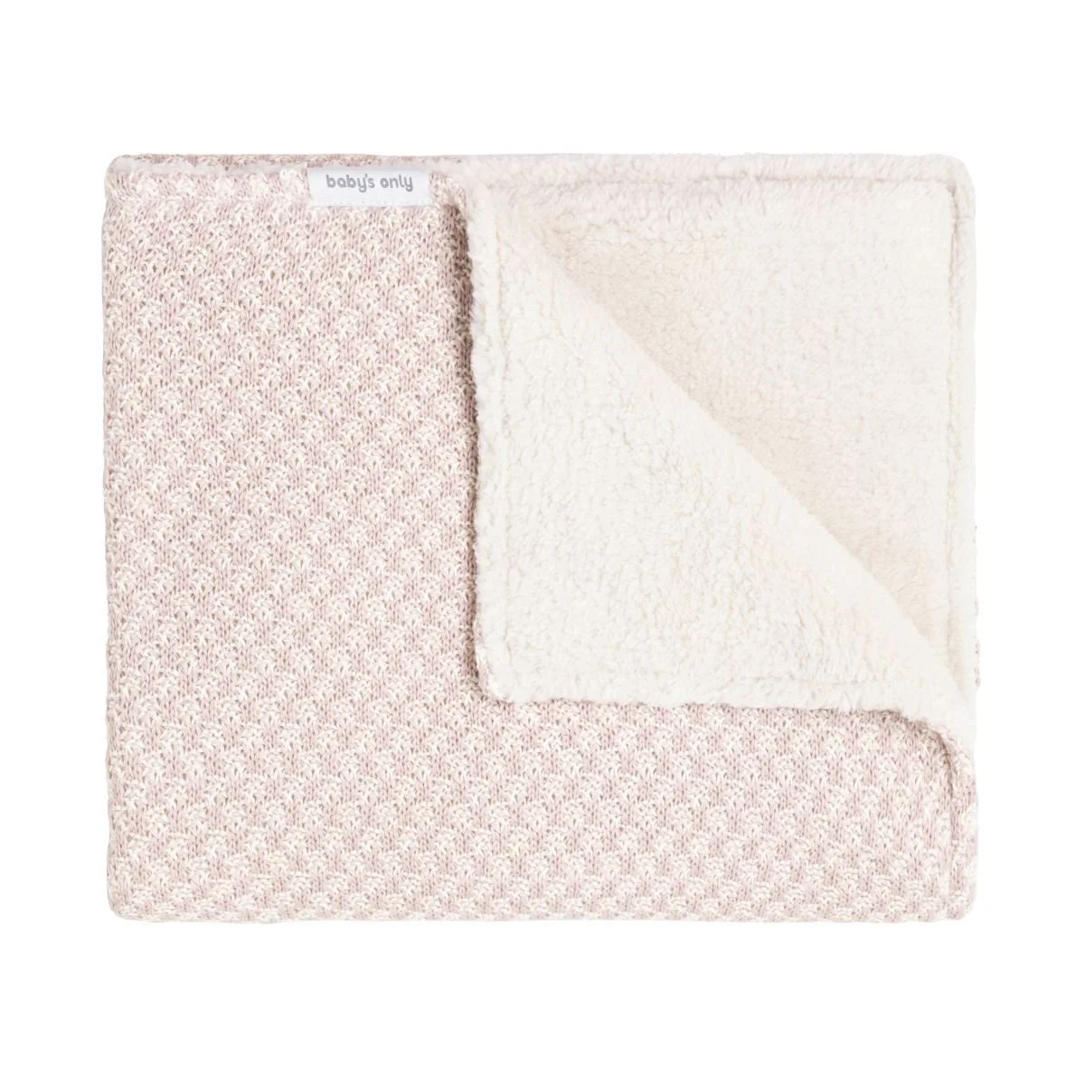 Baby's Only Ledikantdeken 100X135Cm Teddy Happiness Oud Roze/Ecru