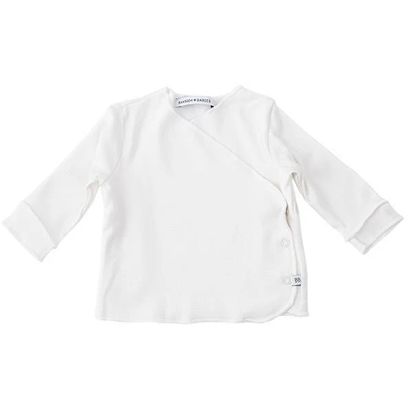 Bamboom Baby Shirt Lange Mouw Overslag 1M Wit