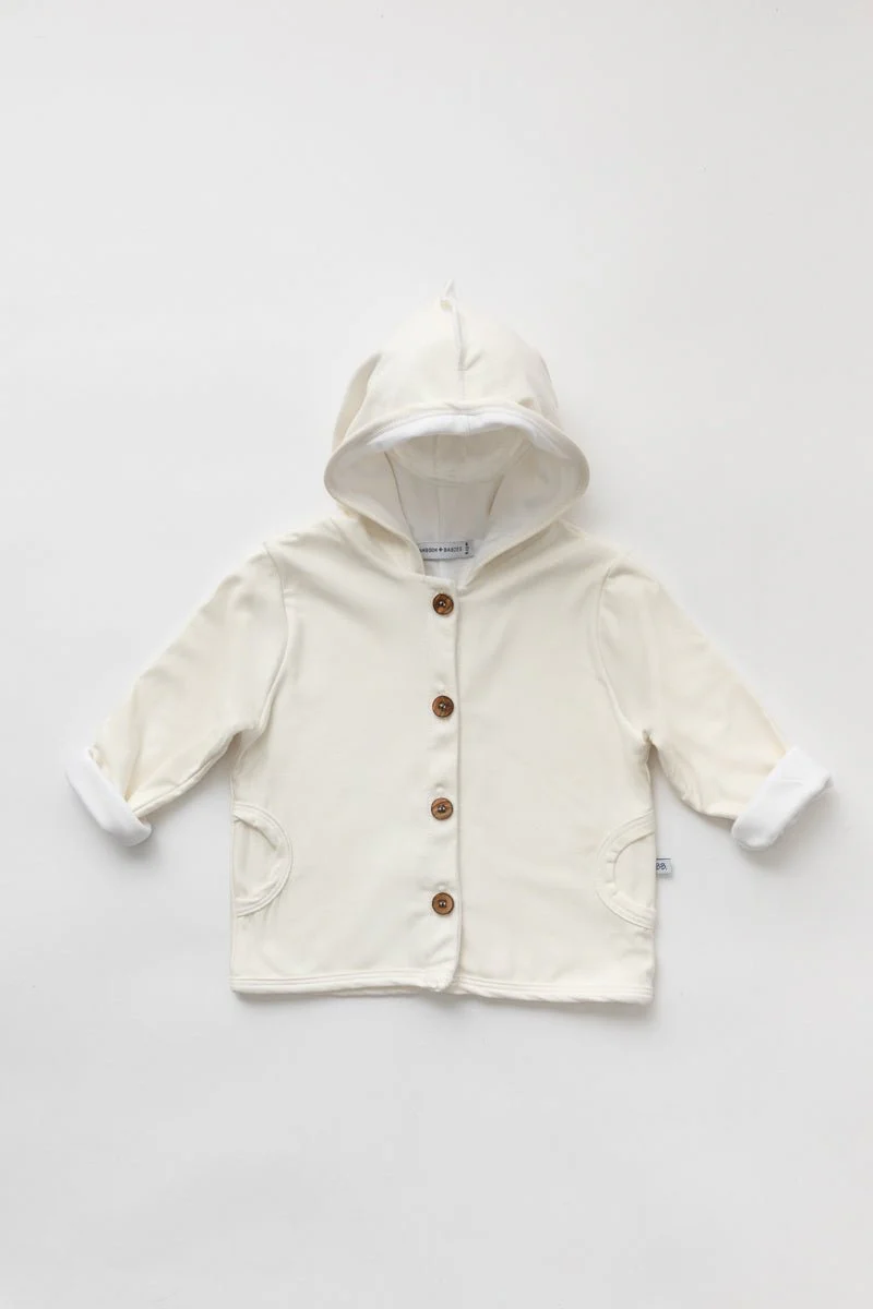 Bamboom Baby Vestje Met Capuchon Creme - Image 2