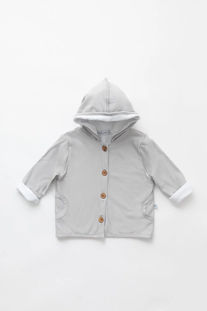 Bamboom Baby Vestje Met Capuchon Grijs/Ivoor - Image 2
