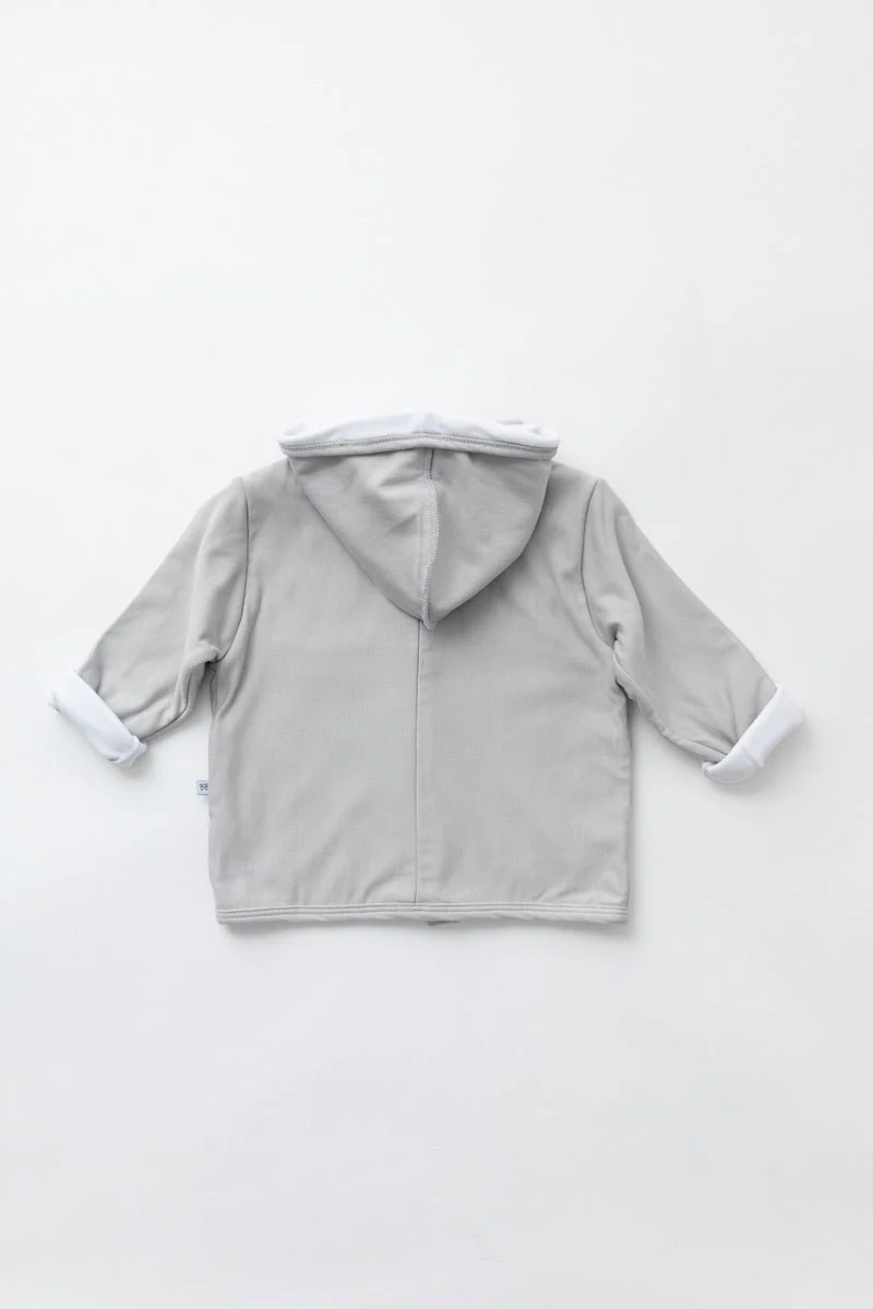 Bamboom Baby Vestje Met Capuchon Grijs/Ivoor - Image 3