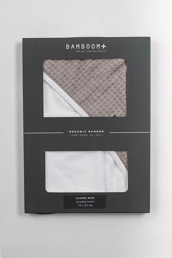 Bamboom Badcape Baby Duo Soft Stone Warm Grijs - Image 2