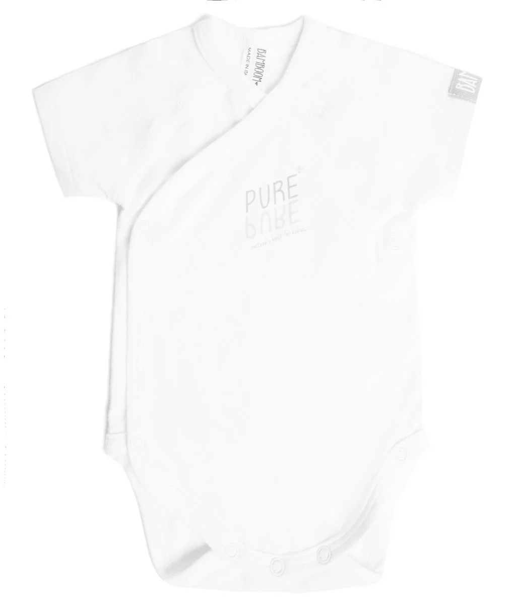 Bamboom Romper Overslag Prematuur Wit