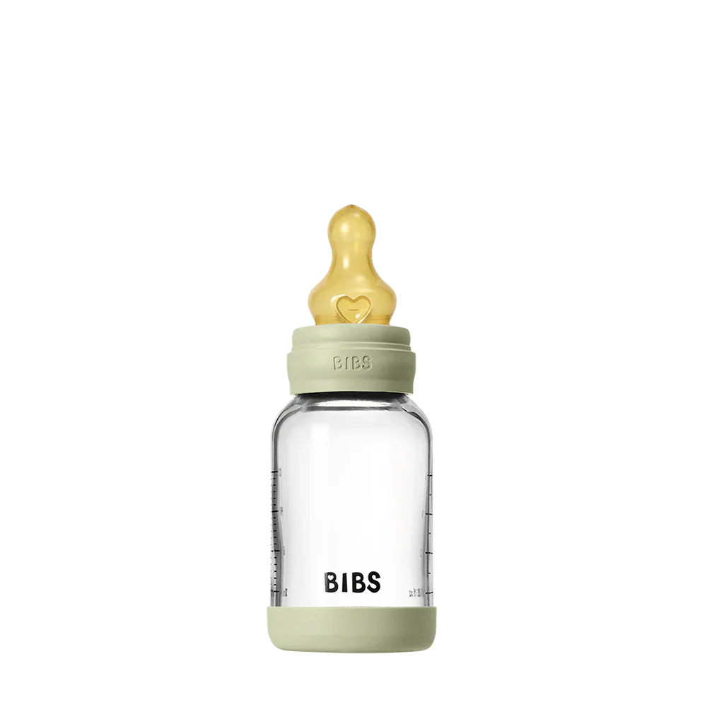 BIBS Babyfles Glass Latex Salie 120Ml