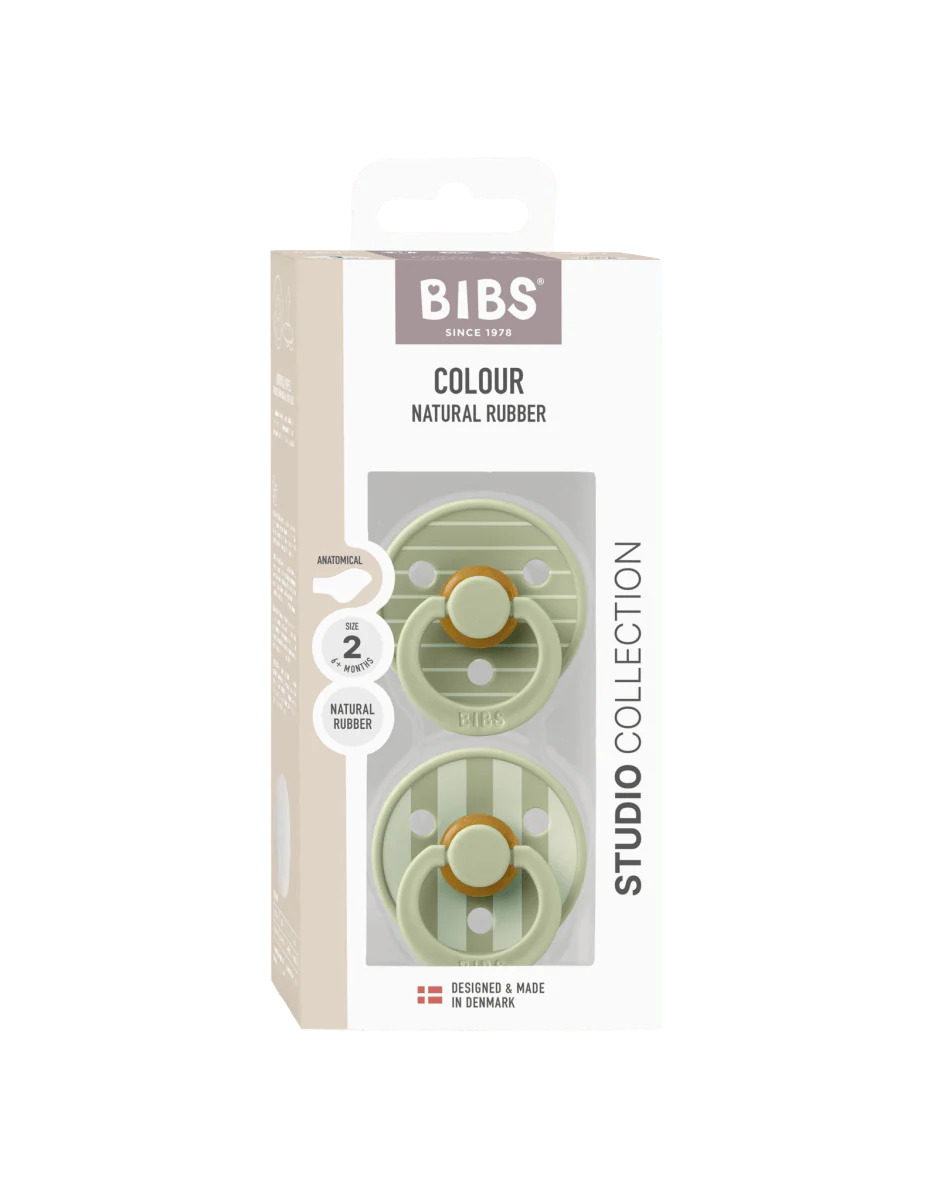 BIBS Speen Maat 2 Studio Colour Pin Anatomical Sage Mix - Image 3