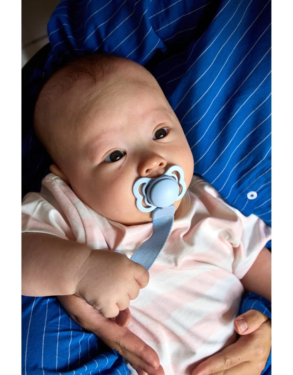 BIBS Spenen Maat 2 Supreme Siliconen Vanilla/Sky Blue 2st - Image 4