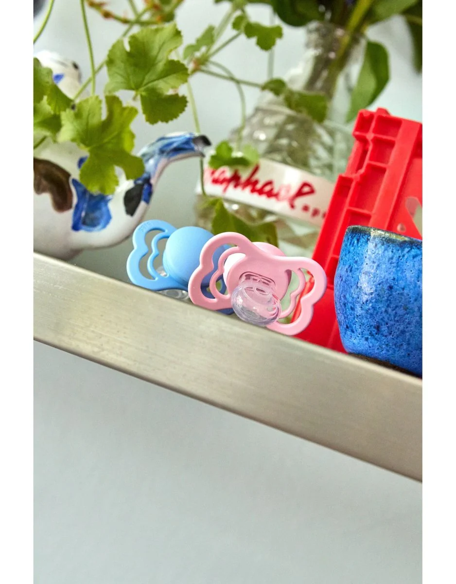 BIBS Spenen Maat 2 Supreme Siliconen Vanilla/Sky Blue 2st - Image 5