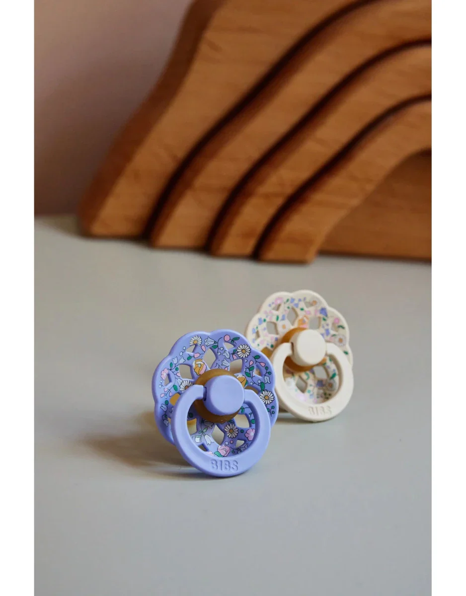 BIBS Spenen Maat 2 x Liberty Pacifier Boheme Chloe Meadow Ivory Mix 2st - Image 7