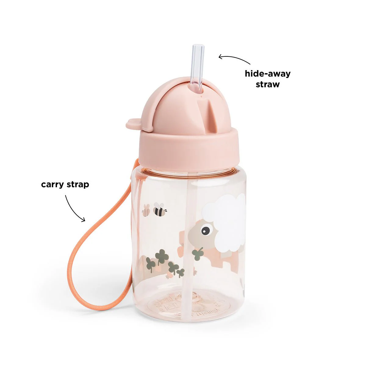 Done by Deer Drinkbeker Tiny Farm Roze 280Ml - Image 3