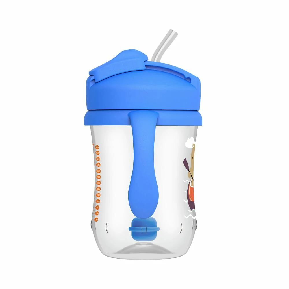 Dr. Brown's Eerste rietjesbeker blauw 270ml - Image 3