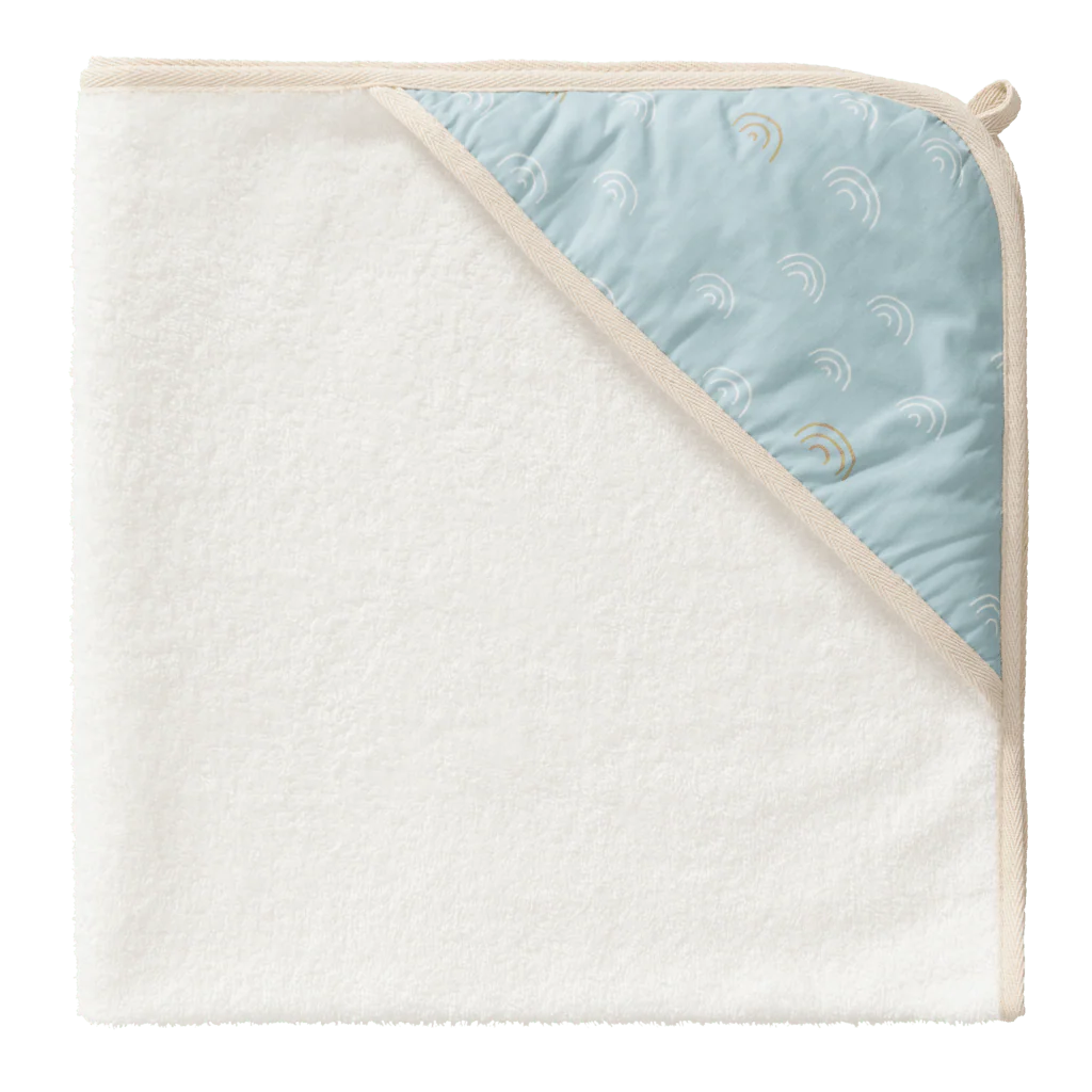Fresk Badcape Baby Wikkel Rainbow Ether Blue