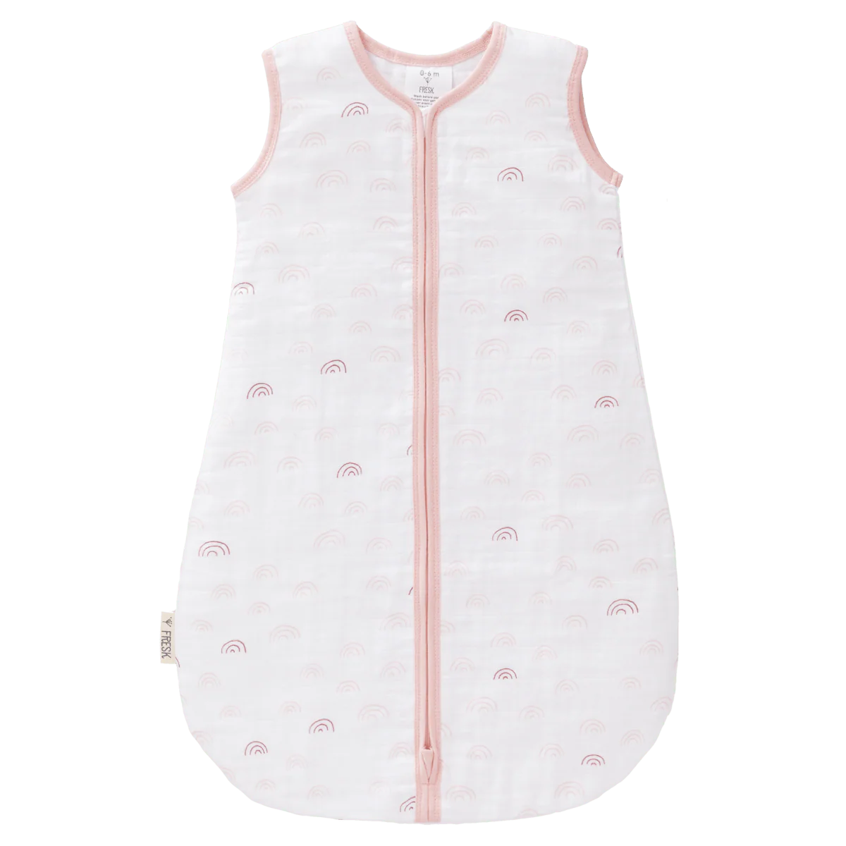 Fresk Slaapzak Baby Muslin Rainbow Chintz Rose 2-laags