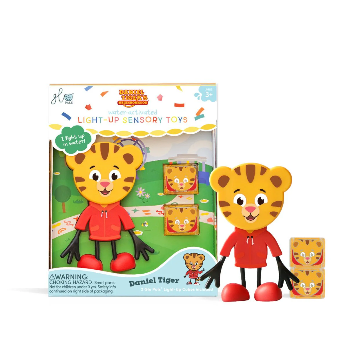 Glo Pals Badspeelgoed Sensorisch Light-Up Poppetje en Cubes Daniel Tiger