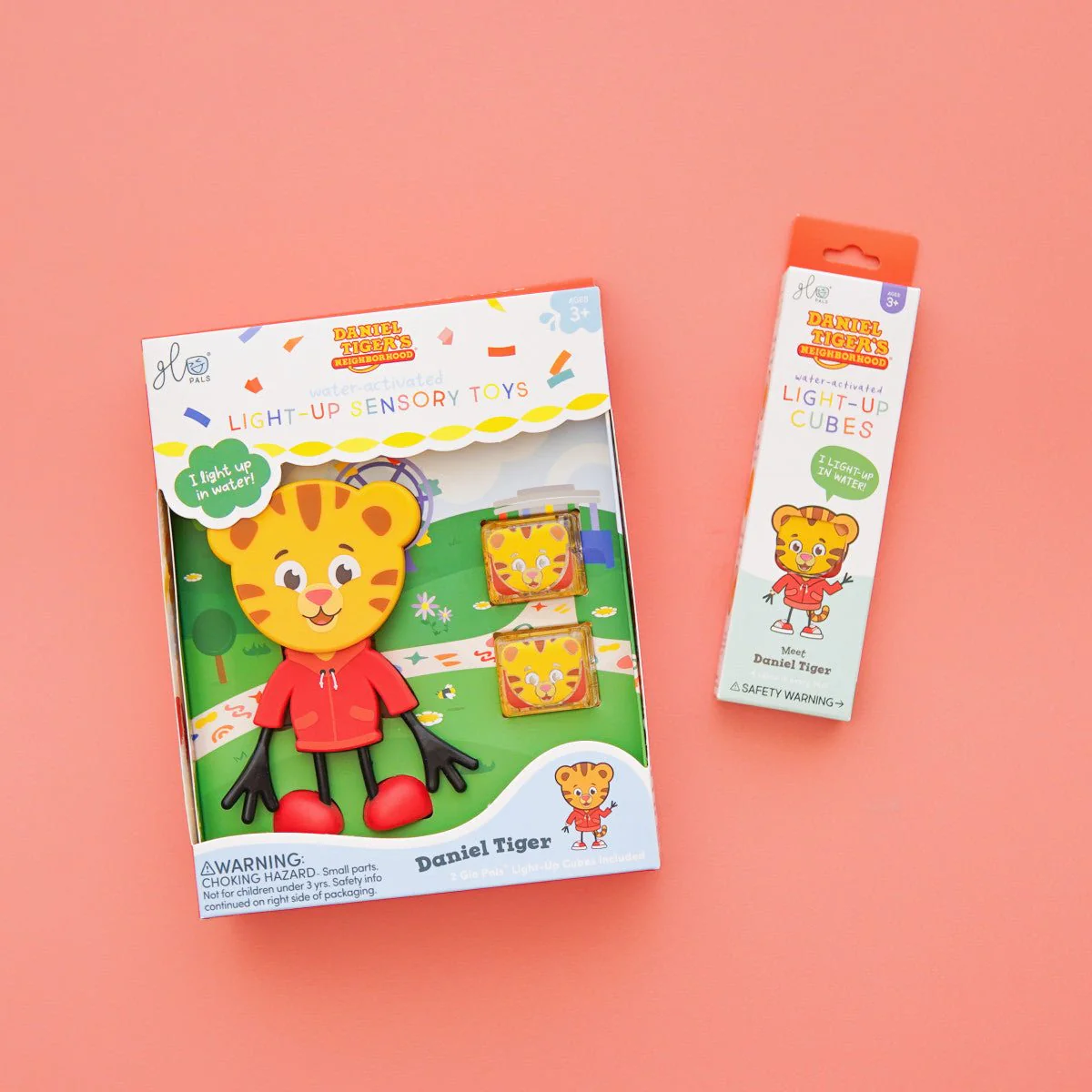Glo Pals Badspeelgoed Sensorisch Light-Up Poppetje en Cubes Daniel Tiger - Image 4