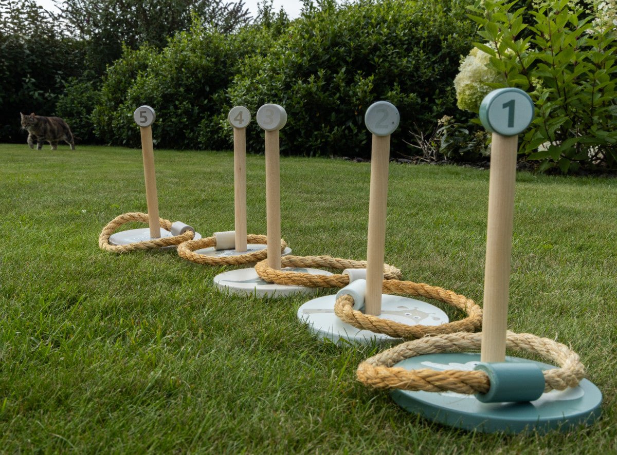 JeP Kids Houten Speelgoed Ring Gooien Taupe/Green - Image 5