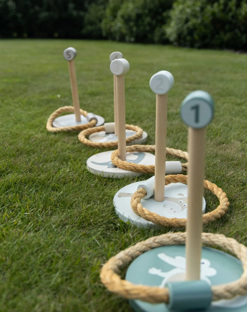 JeP Kids Houten Speelgoed Ring Gooien Taupe/Green - Image 6