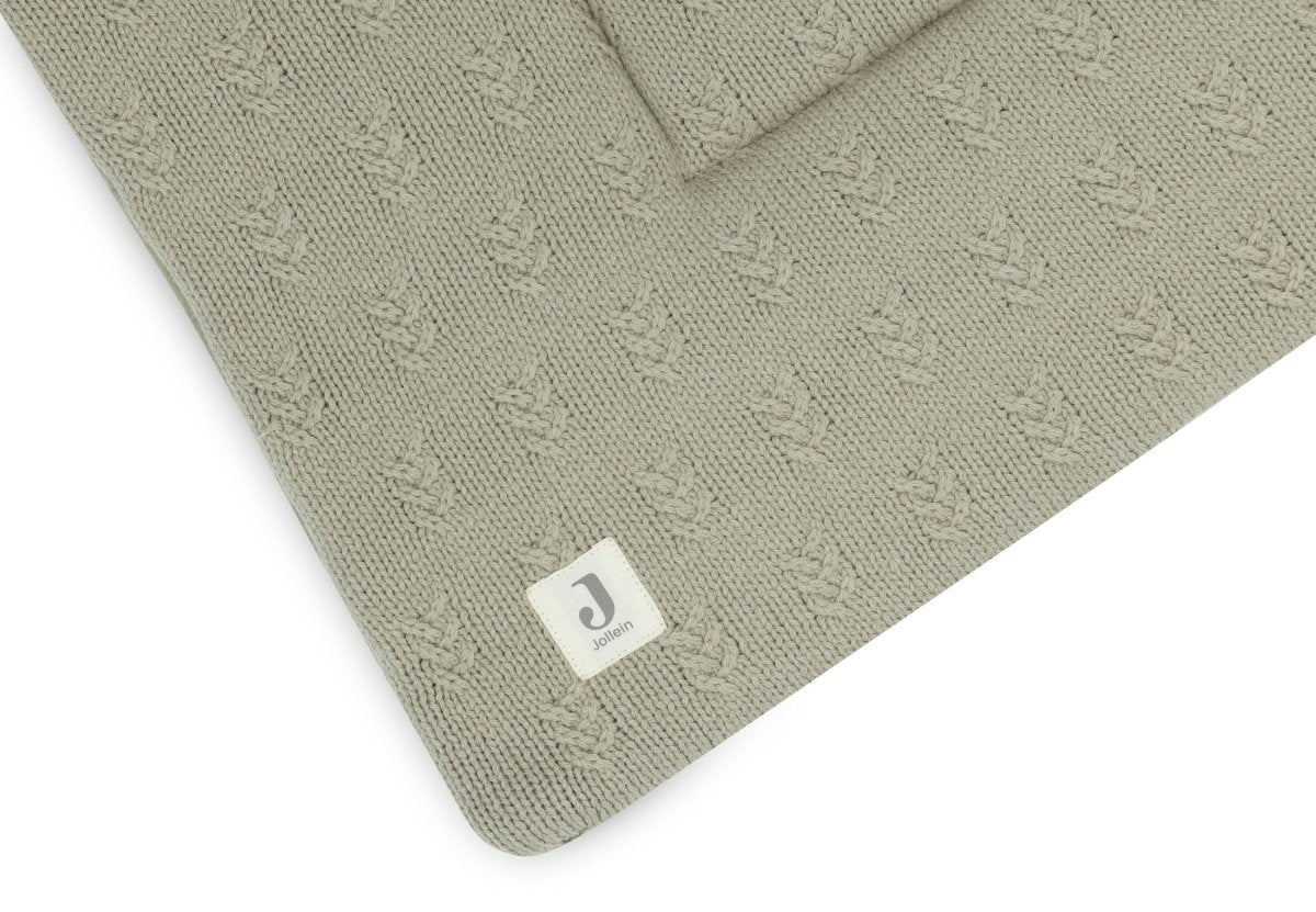 Jollein Boxkleed Grain Knit Olive Green 75X95Cm - Image 3