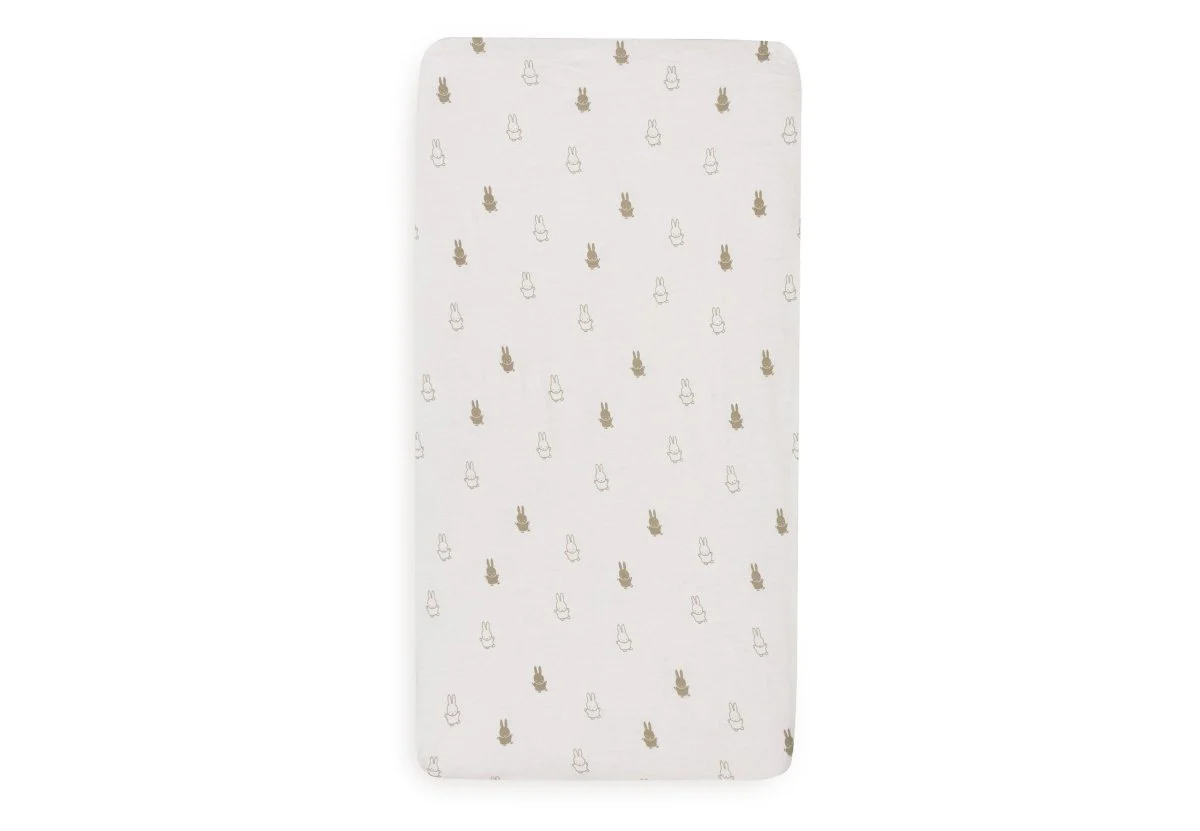 Jollein Hoeslaken Peuter Happy Miffy Olive Green 40/50X80/90Cm
