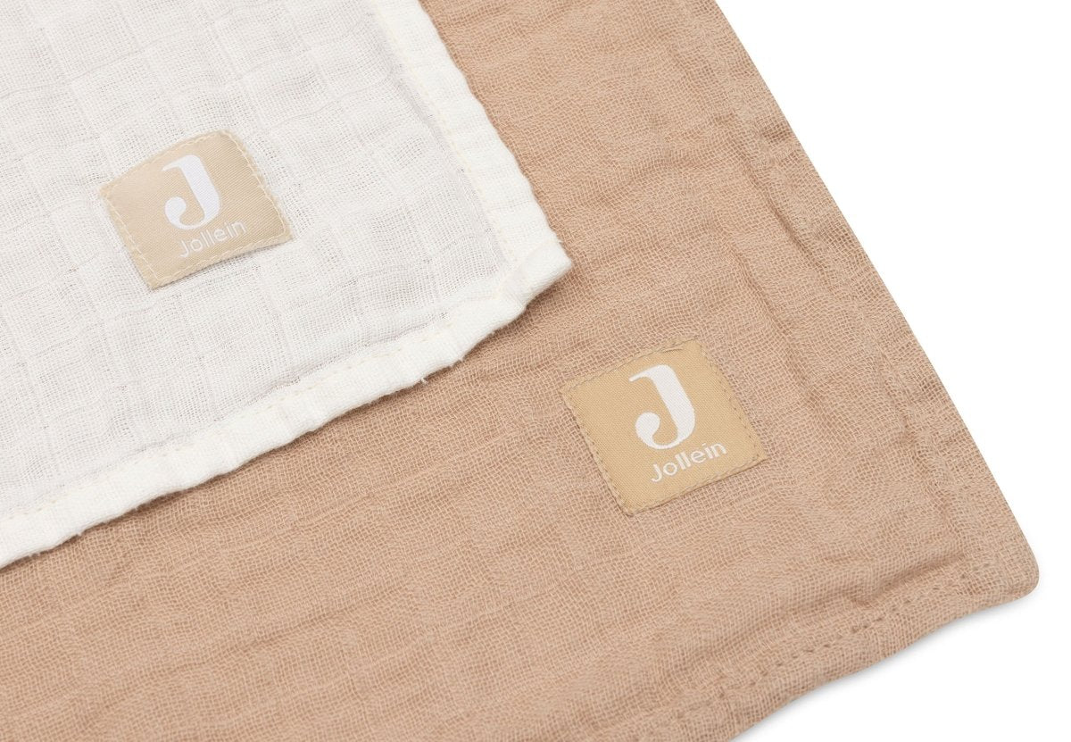 Jollein Hydrofiele Doek 115X115Cm - Biscuit/Ivory - 2 Stuks - Image 2