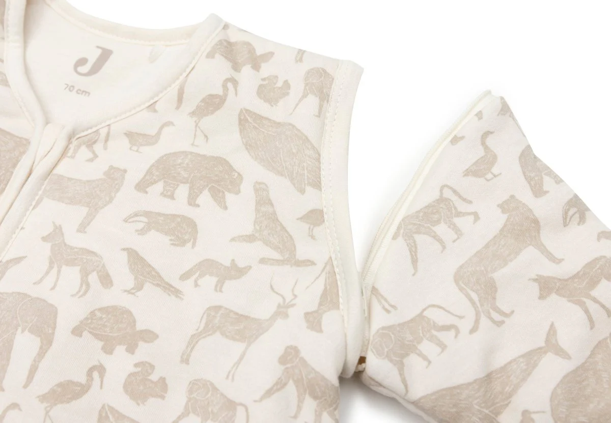 Jollein Slaapzak Baby Afritsbare Mouw Animals - Nougat - Image 2