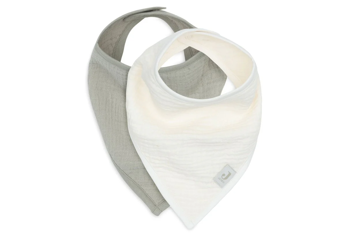 Jollein Slabbetje Olive Green/Oatmeal - 2 Stuks