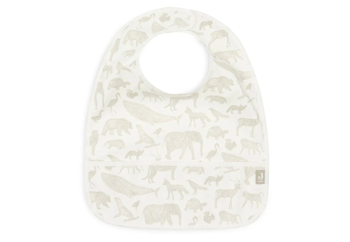 Jollein Slabbetje Waterproof Animals Olive Green 2 Stuks - Image 4