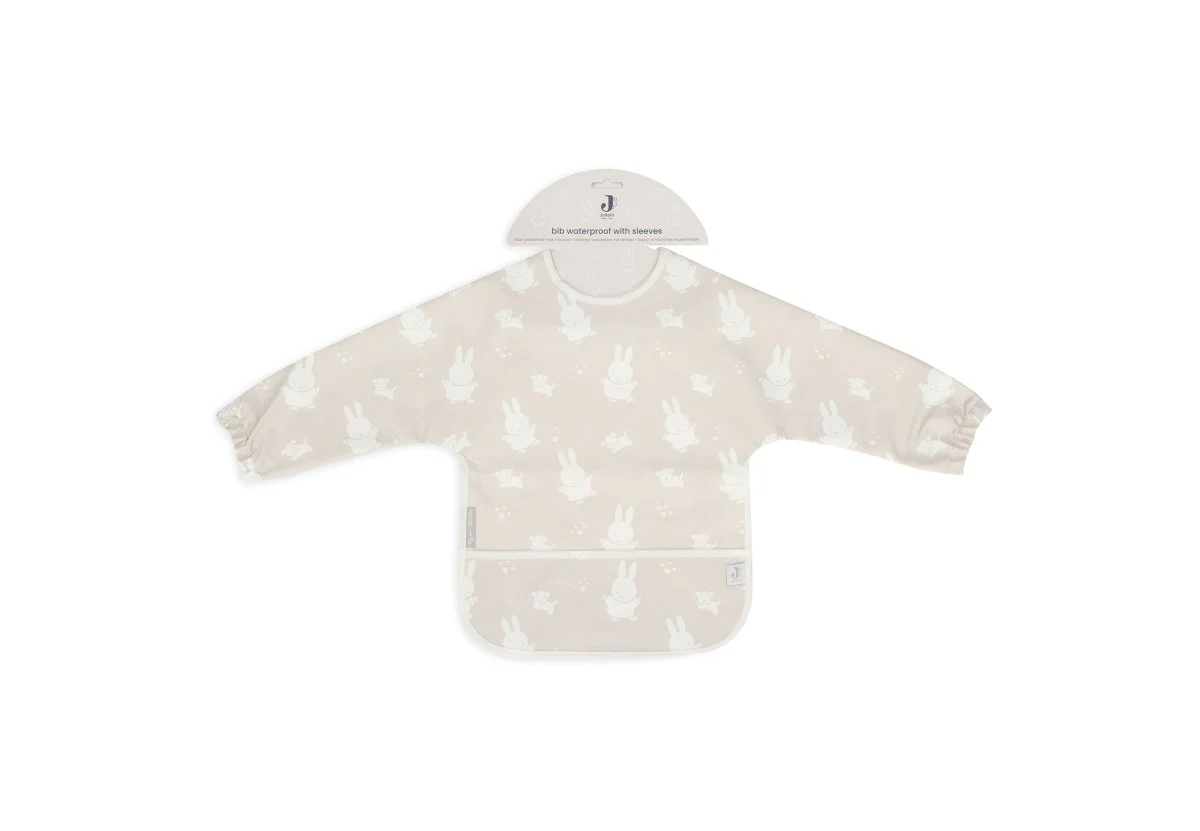 Jollein Slabbetje Waterproof Met Mouw Miffy & Snuffy Nougat - Image 3