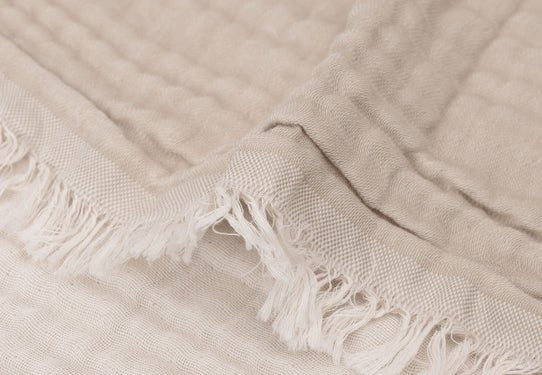 Jollein Wiegdeken Fringe Olive Green/ Ivory 75X100cm - Image 4