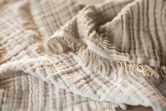 Jollein Wiegdeken Fringe Olive Green/ Ivory 75X100cm - Image 6
