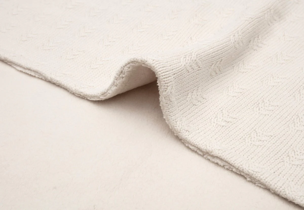 Jollein Wiegdeken Grain Knit Oatmeal/Velvet 75X100Cm - Image 2