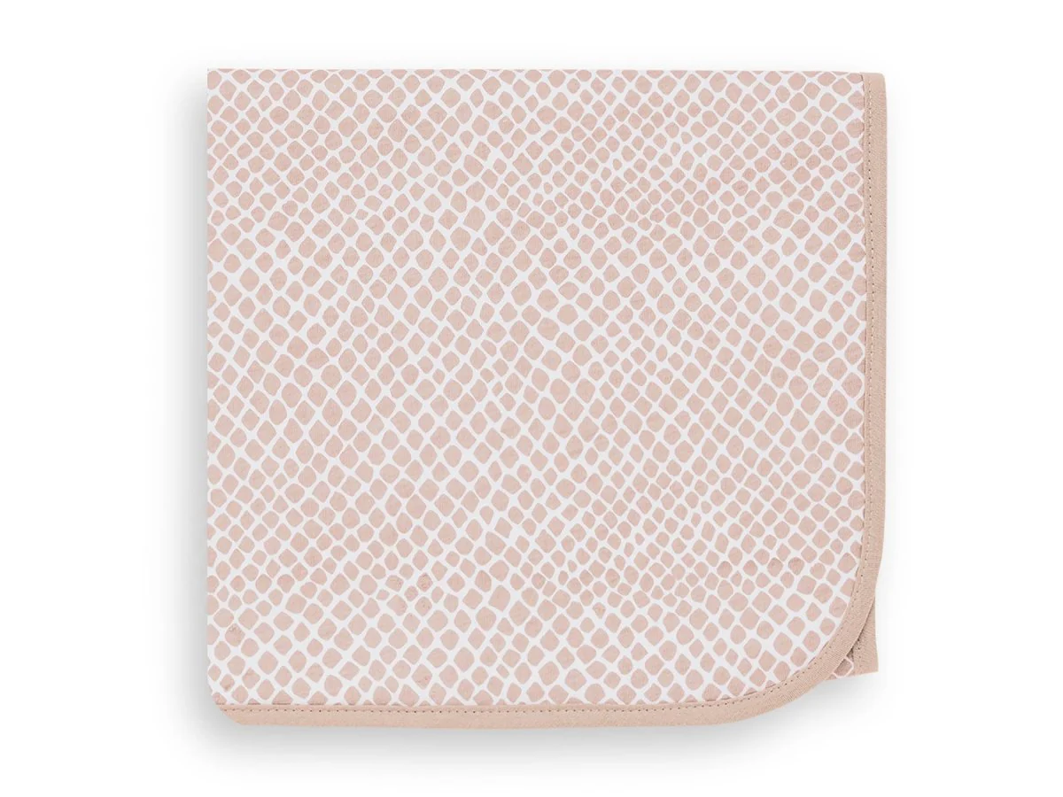 Jollein Wiegdeken Jersey Snake Pale Pink 75x100cm - Image 2