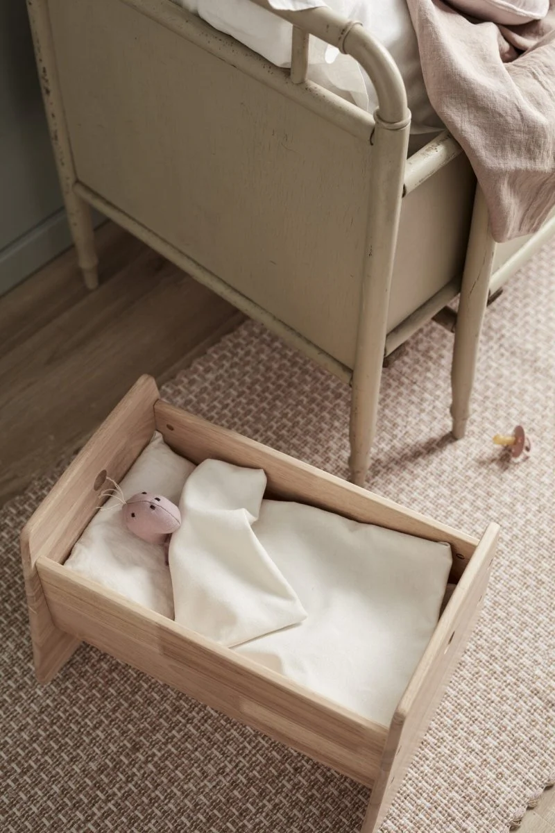 Kid's Concept Houten Poppenwieg met Beddengoed - Image 2