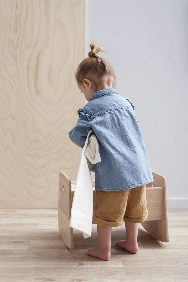 Kid's Concept Houten Poppenwieg met Beddengoed - Image 3
