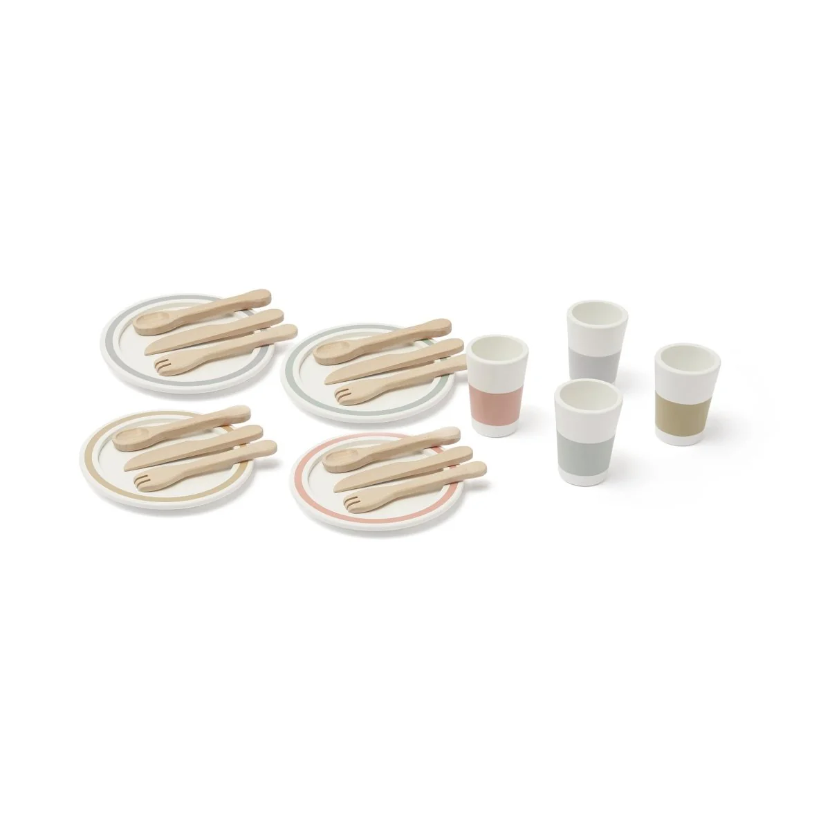 Kid's Concept Houten Speelgoed Eetset 4 Personen - Image 3