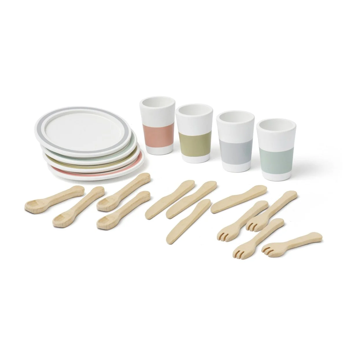 Kid's Concept Houten Speelgoed Eetset 4 Personen - Image 4