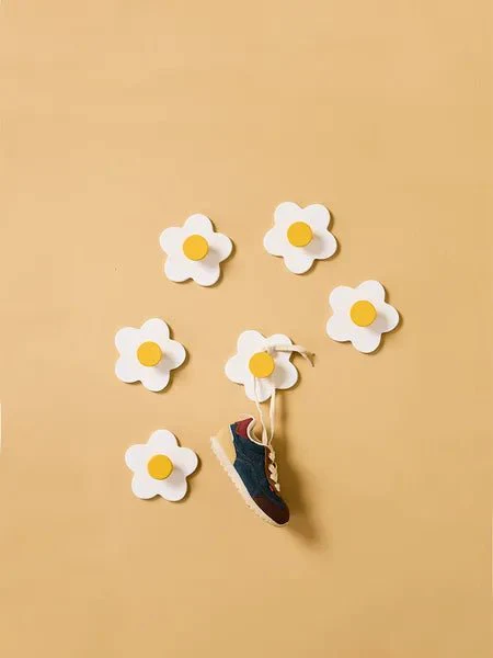 Kid's Concept Wandhaak Flower White 3St - Image 2