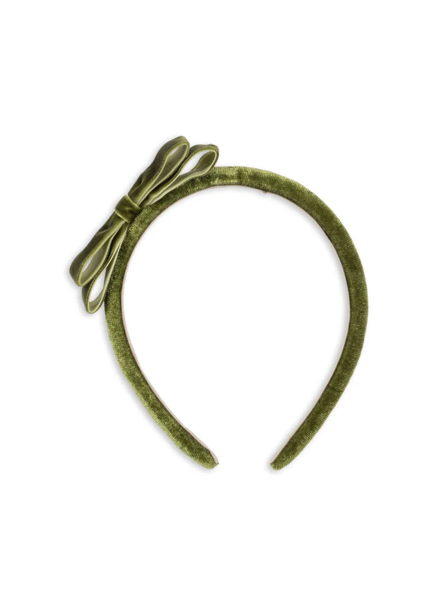 Konges Slojd Baby Haarbandje Strik Velvet Green - Image 2