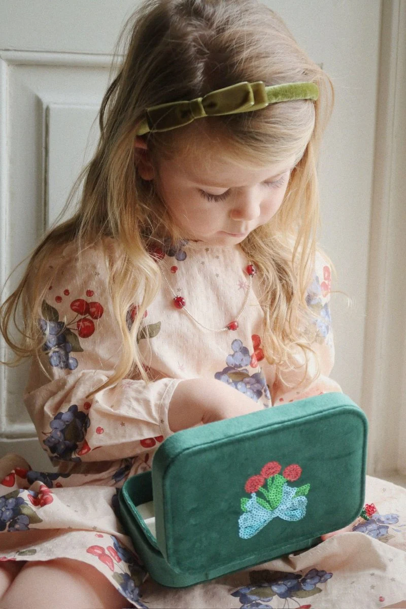 Konges Slojd Baby Haarbandje Strik Velvet Green - Image 3