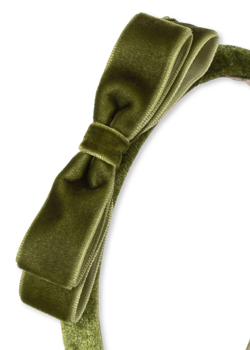 Konges Slojd Baby Haarbandje Strik Velvet Green - Image 5