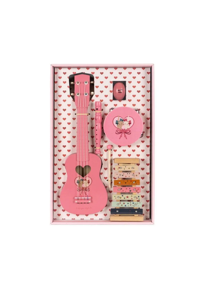Konges Slojd Muziekinstrumenten Set All I Wish For Music Bow Kitty Pink - Image 2