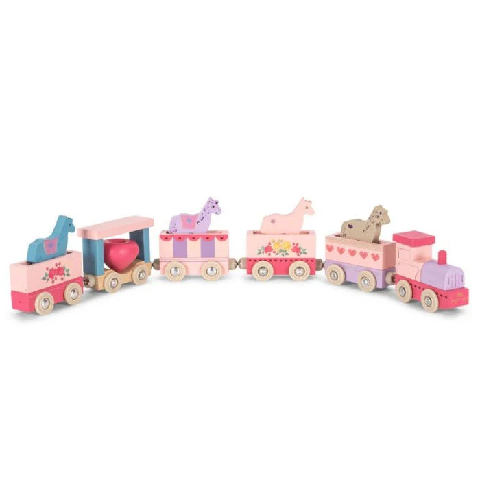 Konges Slojd Speelgoed Trein Unicorn Hout Pink