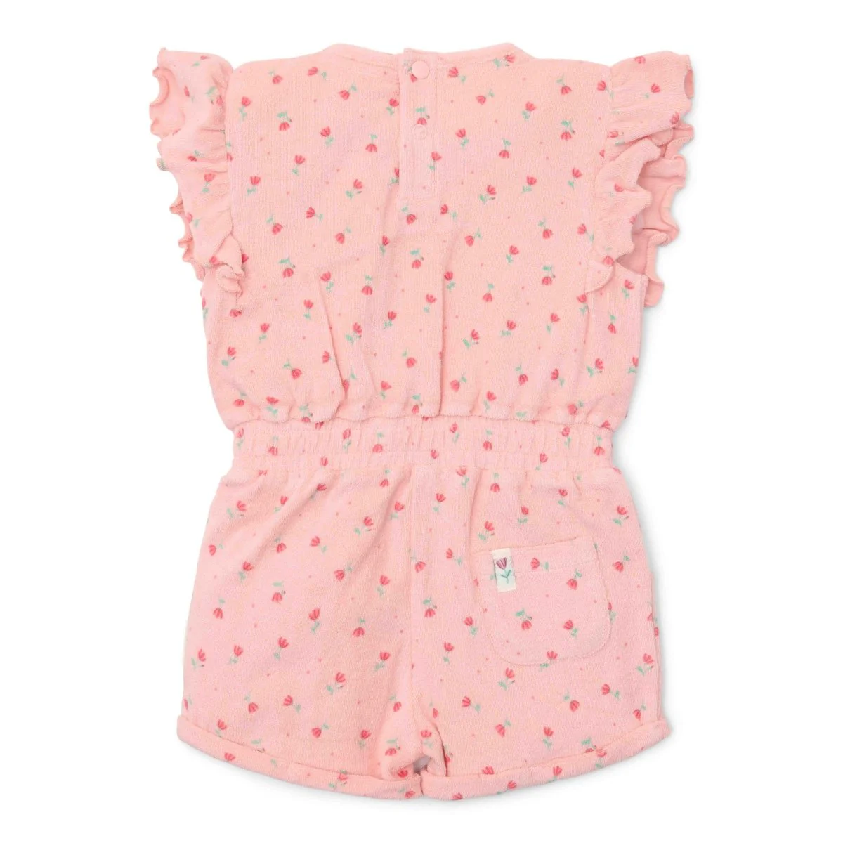 Little Dutch Baby Jumpsuit Sunny Flowers Blush Pink - Image 2