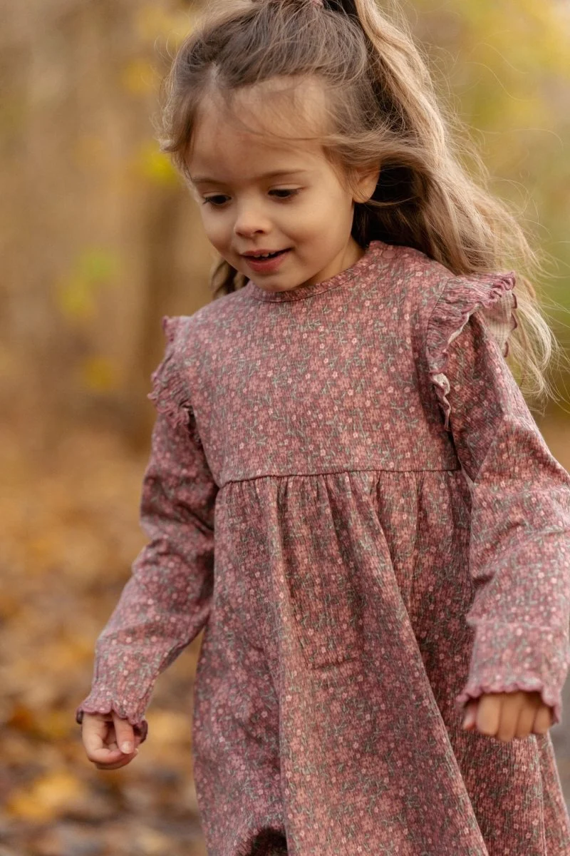Little Dutch Baby Jurkje Lange Mouw Rouge Flower - Image 7