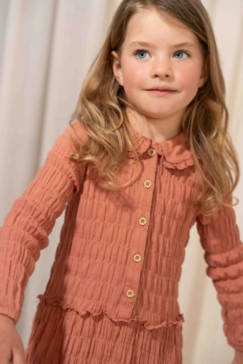 Little Dutch Baby Jurkje Lange Mouwen Rose Pink - Image 3